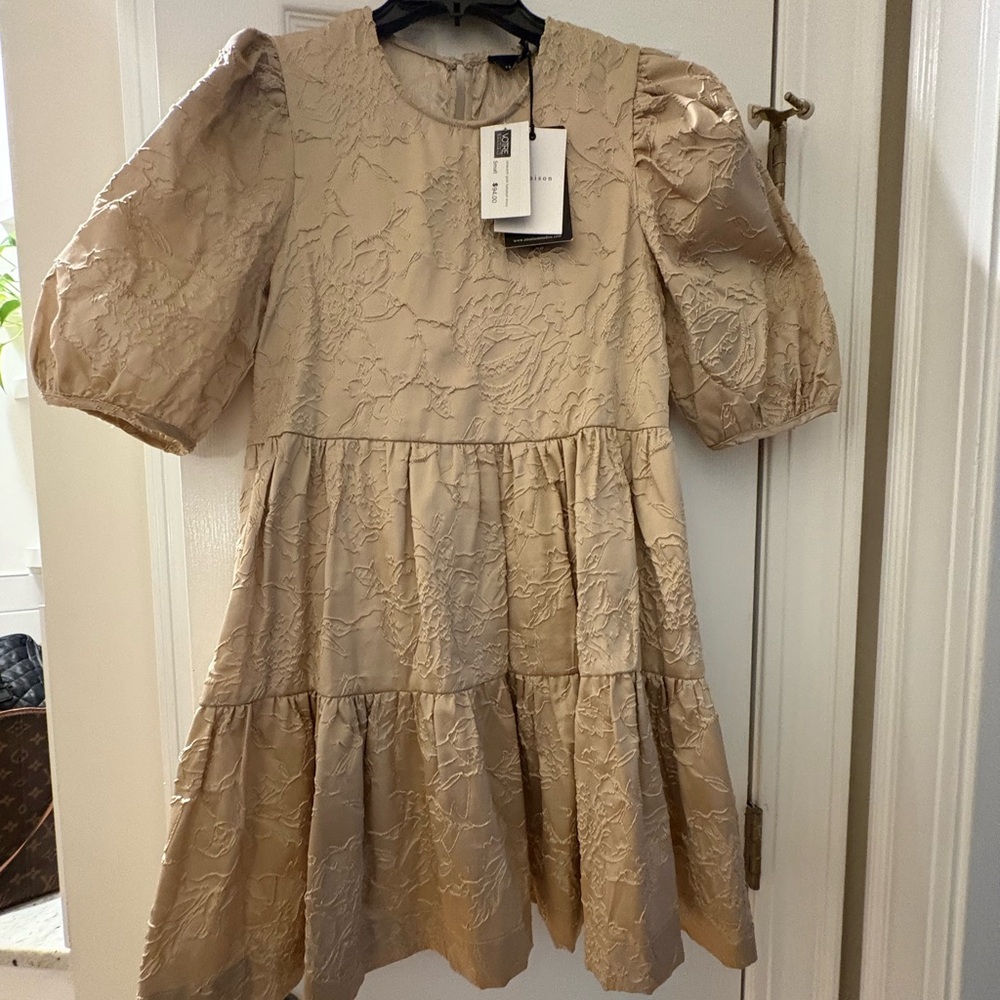 En Saison Cream Lace Mini Dress